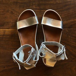 Mia platform silver sandals ankle strap